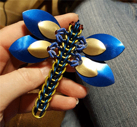 Chainmaille Dragonfly Hair Clip