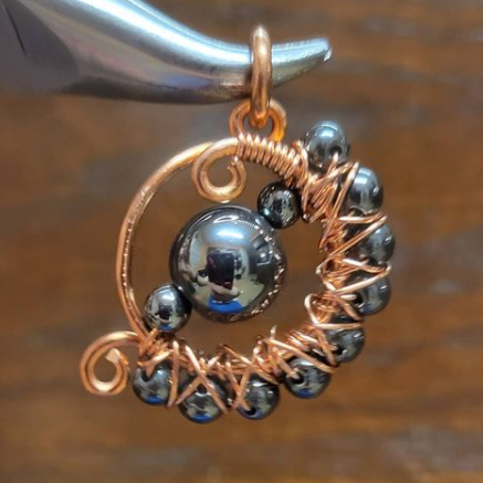 Copper and Hematite Pendant